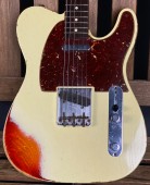 Fender Custom Shop 1960 Telecaster Olympic White Over Cherry Sunburst